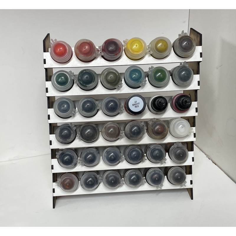 Paint Pot Racks 36 Pot Mini Paint Rack Tall GW size Black or White - Infinity-Engine