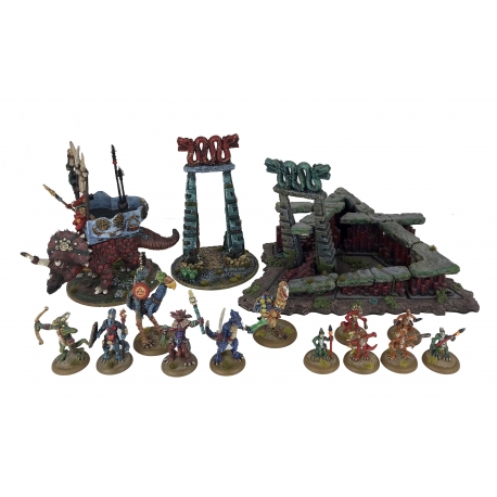 All the Dragonewt models, including scenery